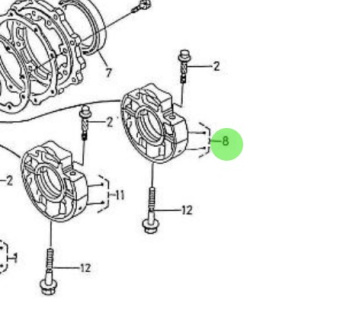 Nanni Diesel 970310429 - Main Bearing Case Assembly for 5.250TDI Engines