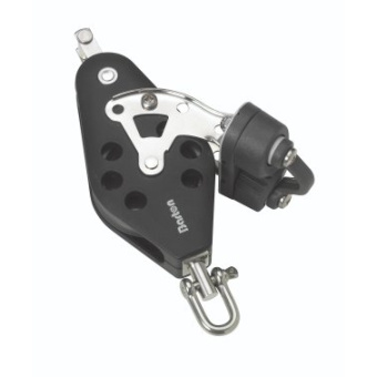 Barton N13631 - Fiddle Block Swivel with Becket and Cam Size 3 30/58mm – Ball Bearing, Ø30/58mm Sheaves, Max Rope 10mm