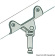 Osculati 34.430.10 - Chromed Brass Rowlock For Zodiac Inflatables