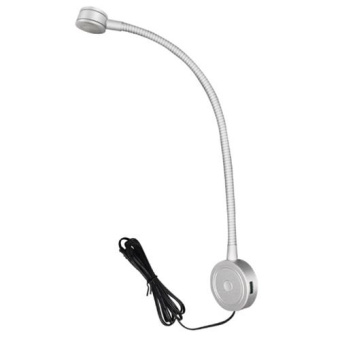 Hollex LED Reading Light With USB Chrome 10–30V Warm White (Mat Glass, Flexible)