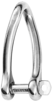 Wichard 1425 - D-Clasp Twisted Captive Pin SS 10 mm