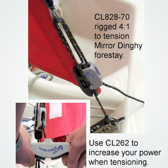 Clamcleat CL262 Power Grip 2 Two-Handed Rope Tensioning Grip for 3–6 mm Rope