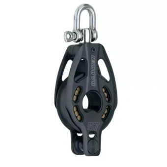 Harken 3216 - 57mm Black Magic 1-Sheave Block With Swivel, Becket