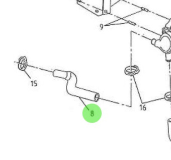 Nanni Diesel 48328058 - Air Cooler Hose for 5.250TDI Engines