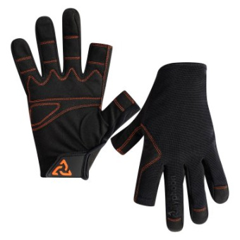 Plastimo P202703 - Typhoon Essential Full Finger - Youth - Black/Solar Junior-S